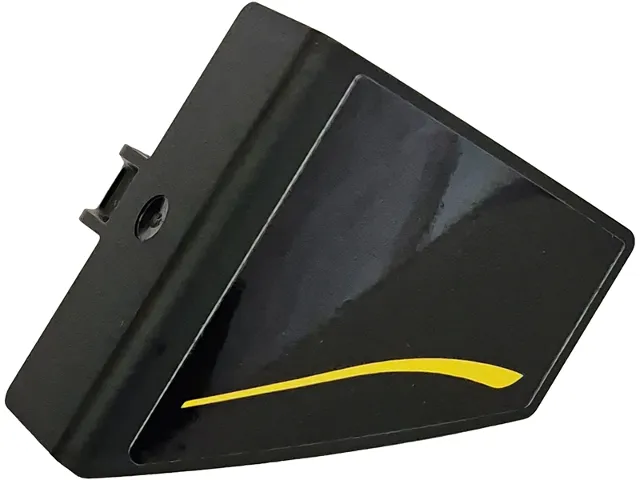 Technic, Panel Curved #71 5 x 4 x 3 Tapered Left with Yellow Curved Stripe Pattern (Sticker) - Set 42240