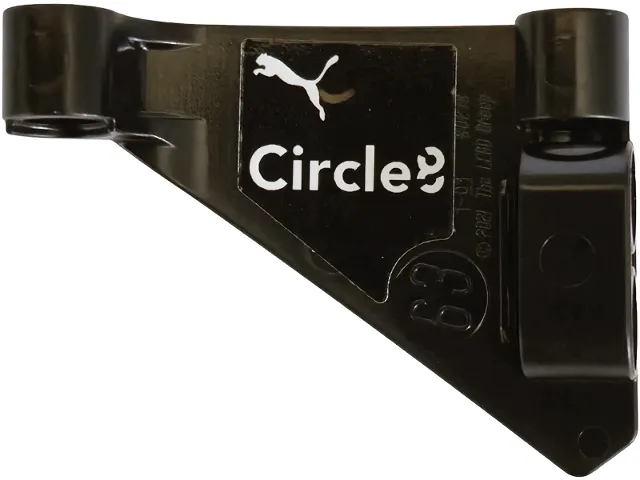 Technic, Panel Curved #63 5 x 4 Tapered Left with White 'Circle8' and Puma Logo Pattern (Sticker) - Set 42240