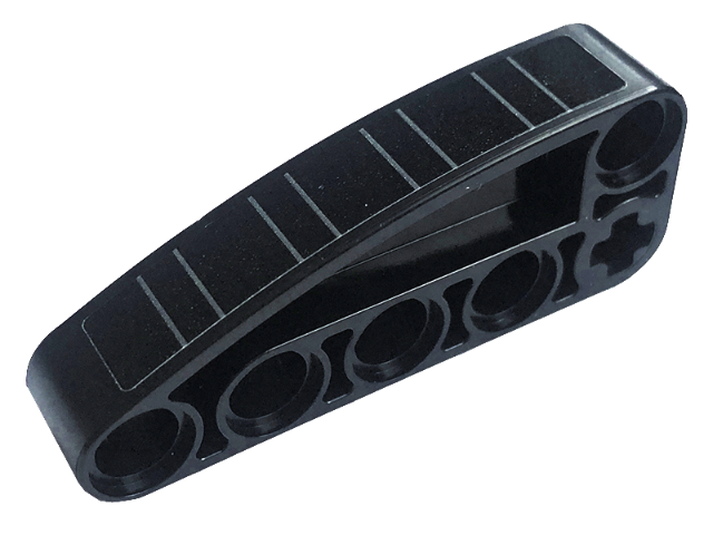 Technic, Liftarm, Modified L-Shape Quarter Ellipse Thick 2 x 5 with Silver Stripes Pattern (Sticker) - Set 42136