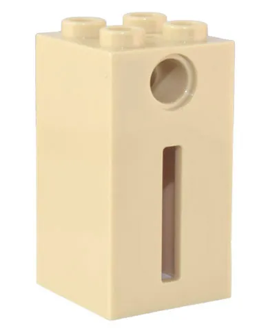Brick, Modified 2 x 2 x 3 Hollow with Spring Attachment and Technic Hole