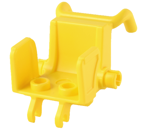 Minifigure, Utensil Wheelchair Seat with Open Sides and High Arm Rests