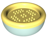 Duplo Container Floating Bowl 14 x 14 x 4 1/2 with Bright Light Yellow Top (80516 / 80515)