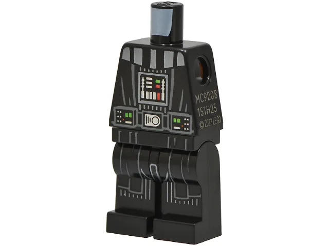 Body SMART Minifigure, Torso with Black Hips and Legs with SW Darth Vader Armor, Belt and Robe Pattern
