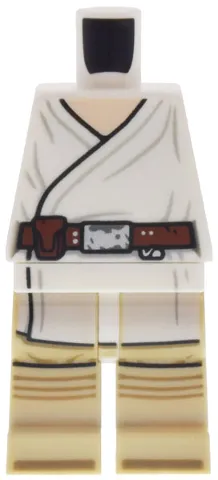 Body SMART Minifigure, Torso with White Hips and Tan Legs with SW Luke Skywalker Tunic and Belt Pattern
