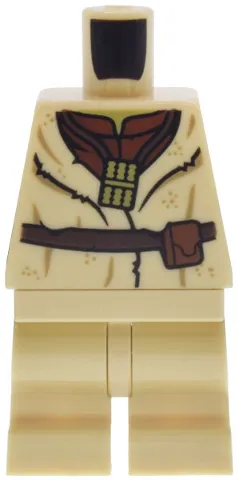 Body SMART Minifigure, Torso with Tan Hips and Medium Legs with SW Yoda Tunic and Belt Pattern