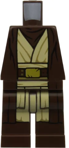 Body SMART Minifigure, Torso with Dark Brown Hips and Legs with SW Obi-Wan Kenobi Tunic, Belt and Robe Pattern