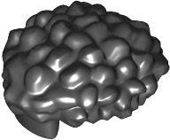 Minifigure, Hair Male, Coiled with Short Straight Sides