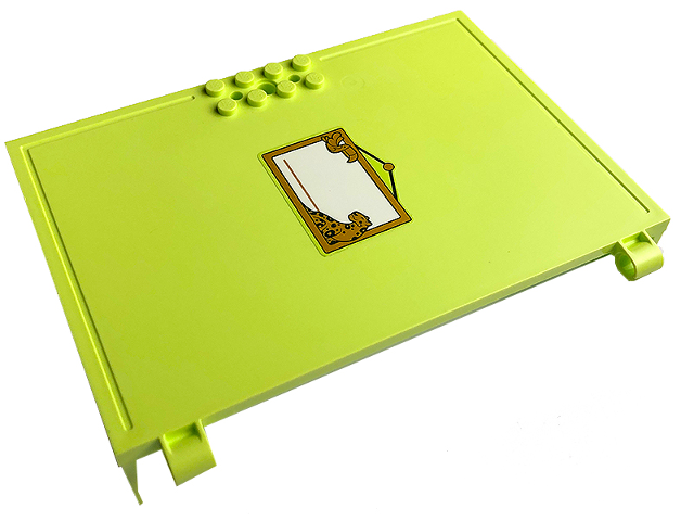 Container, Book Cover Half, 16 x 12 x 2 2/3 with Lock Compartment (Storybook Adventures) with Hanging Notice Board with Picture of Toucan and Jaguar in Gold Frame Pattern (Sticker) - Set 43200