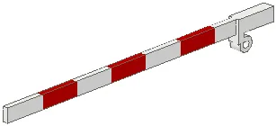 Train Level Crossing Gate Type 1, Crossbar with Red Stripes