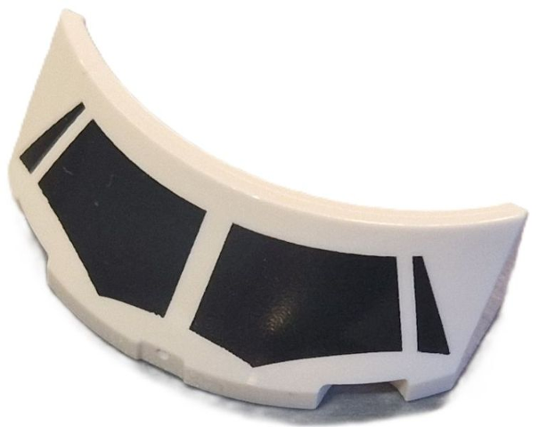 Windscreen 2 x 4 x 1 Curved with Black Windows Pattern