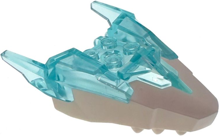 Dragon Head (Ninjago) Jaw Upper with Horns with Molded White Face Pattern