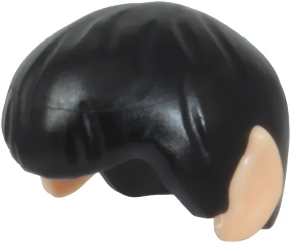 Minifigure, Hair, Swept Over with Molded Light Nougat Pointed Elf / Vulcan Ears Pattern