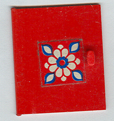 Homemaker Cupboard Door 4 x 4 with White and Blue Flower Pattern (Sticker) - Set 294