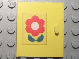 Homemaker Cupboard Door 4 x 4 with Red Flower and Green Leaves Pattern, Door Handle Right (Sticker) - Set 263-1