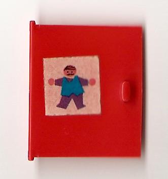 Homemaker Cupboard Door 4 x 4 with Man Pattern (Sticker) - Set 261-4