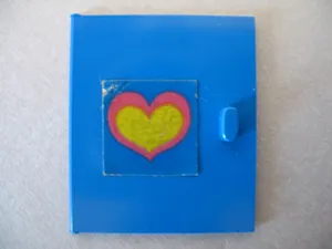 Homemaker Cupboard Door 4 x 4 with Pink and Yellow Heart Pattern (Sticker) - Set 272