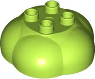 Duplo, Plant Tree Top / Bush 4 x 4 with 4 Top Studs and Curved Sides