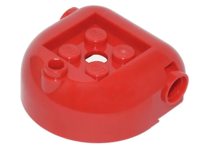 Brick, Round 4 x 4 x 1 1/3 with 4 Recessed Studs, Open Stud, and Pin Holes