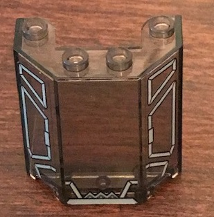 Windscreen 3 x 4 x 3 with Light Bluish Gray Window Outline Pattern (Stickers) - Set 76127