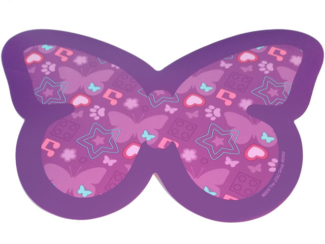 Plastic Part for Set 853552 - Butterfly Touch Pad with Dark Purple Border, Hearts, Stars, Music Notes, Paw Prints, and 2 x 2 Studs Pattern