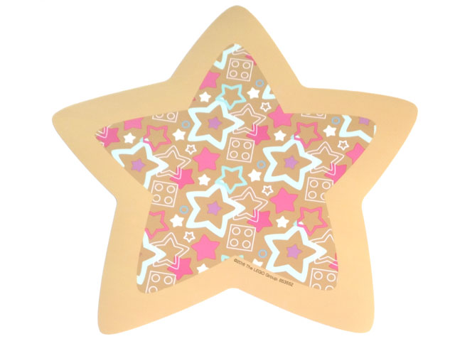 Plastic Part for Set 853552 - Star Touch Pad with Tan Border, Stars, and 2 x 2 Studs Pattern