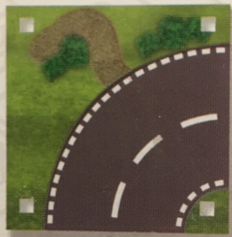 Paper Playmat Road, Double-Sided, Curved/T-Junction (853840)