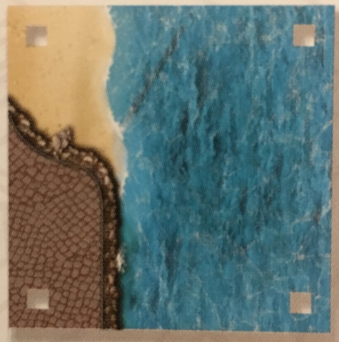 Paper Playmat Sea, Double-Sided, Water/Water with Curved Coast (853841)