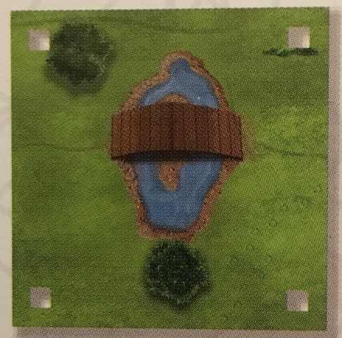 Paper Playmat Park, Double-Sided, Grass with Lake and Bridge/Grass with Field (853842)