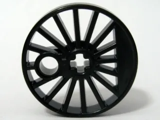 Train Wheel RC, Spoked with Technic Axle Hole and Counterweight, 30 mm D. (Blind Driver)