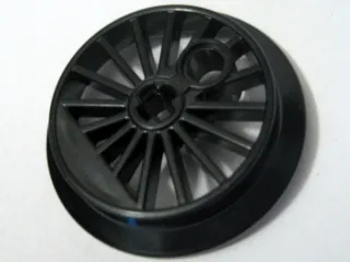 Train Wheel RC, Spoked with Technic Axle Hole and Counterweight, 37 mm D. (Flanged Driver)