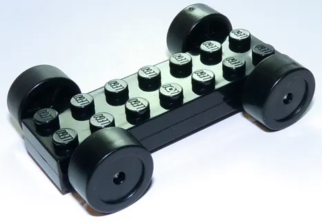 Vehicle, Base Fast Food Racer 2 x 7 x 2/3 with Black Wheels, Slicks