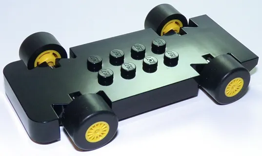 Vehicle, Base Fast Food Racer 4 x 10 with Yellow Wheels and Black Tires