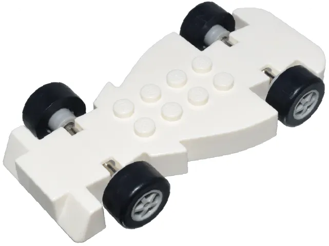 Vehicle, Base Fast Food Racer 5 x 10 with Light Bluish Gray 5 Spoke Wheels and Black Tires