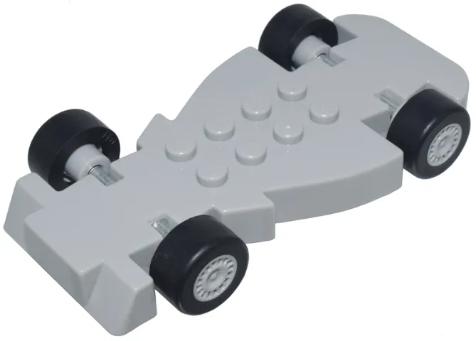 Vehicle, Base Fast Food Racer 5 x 10 with Light Bluish Gray 16 Spoke Wheels and Black Tires