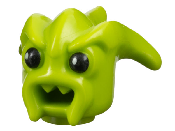 Minifigure, Head, Modified Kranxx / Rench with Open Mouth with Black Eyes Pattern