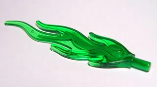 Wave Rounded Straight Large with Bar End (Flame) with Marbled Green Pattern