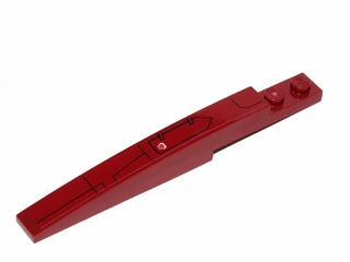 Slope, Curved 10 x 1 with Black Hull Plate Lines Pattern Model Right (Sticker) - Set 75003