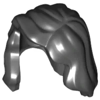 Minifigure, Hair Female Mid-Length with Part over Right Shoulder