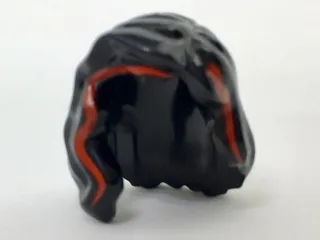 Minifigure, Hair Female Mid-Length with Part over Right Shoulder with Red Highlights Pattern