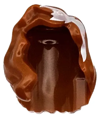 Minifigure, Hair Female Mid-Length with Part over Right Shoulder with White Highlights Pattern