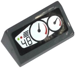 Slope 30 1 x 2 x 2/3 with 2 Gauges and '48' Pattern (Sticker) - Set 60058