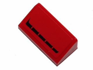 Slope 30 1 x 2 x 2/3 with Black Broken Stripe Pattern Model Right (Sticker) - Set 30191