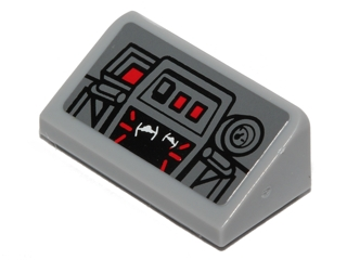 Slope 30 1 x 2 x 2/3 with Control Panel and Screen with Fighter Targets Pattern (Sticker) - Set 75041