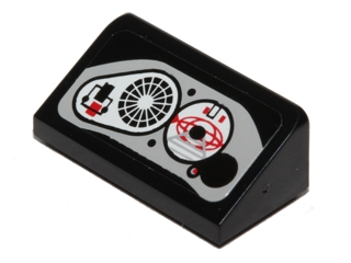 Slope 30 1 x 2 x 2/3 with SW Flash Speeder Controls Pattern (Sticker) - Set 75091