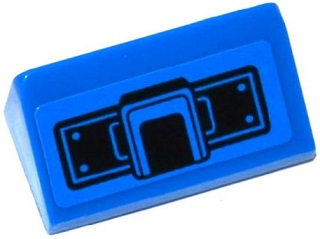 Slope 30 1 x 2 x 2/3 with Black Joystick and Rivets Pattern (Sticker) - Set 75916