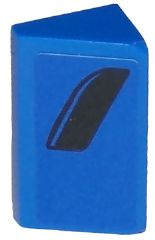 Slope 30 1 x 2 x 2/3 with Curved Black Air Vent Stripe on Blue Background Pattern Model Right Side (Sticker) - Set 75875