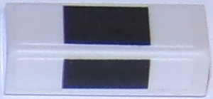 Slope 30 1 x 2 x 2/3 with Thick Black Stripes on White Background Pattern (Stickers) - Set 75874