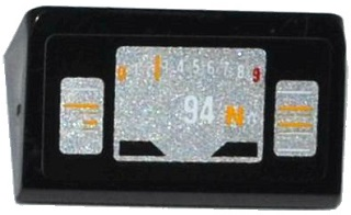 Slope 30 1 x 2 x 2/3 with Silver and Bright Light Orange Speedometer Pattern (Sticker) - Set 75909