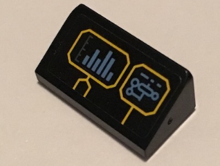 Slope 30 1 x 2 x 2/3 with Batcomputer Status Display Pattern (Sticker) - Set 70909