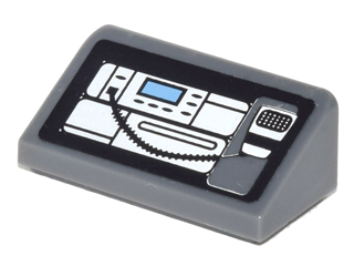 Slope 30 1 x 2 x 2/3 with Dashboard and CB Radio Pattern (Sticker) - Set 10937